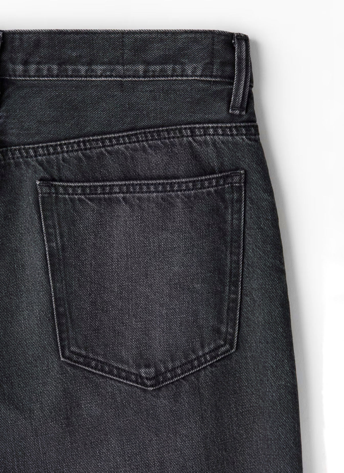 Baggy Fit Stacked Jeans – Solid Black
