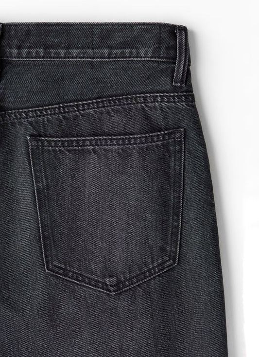 Baggy Fit Stacked Jeans – Solid Black